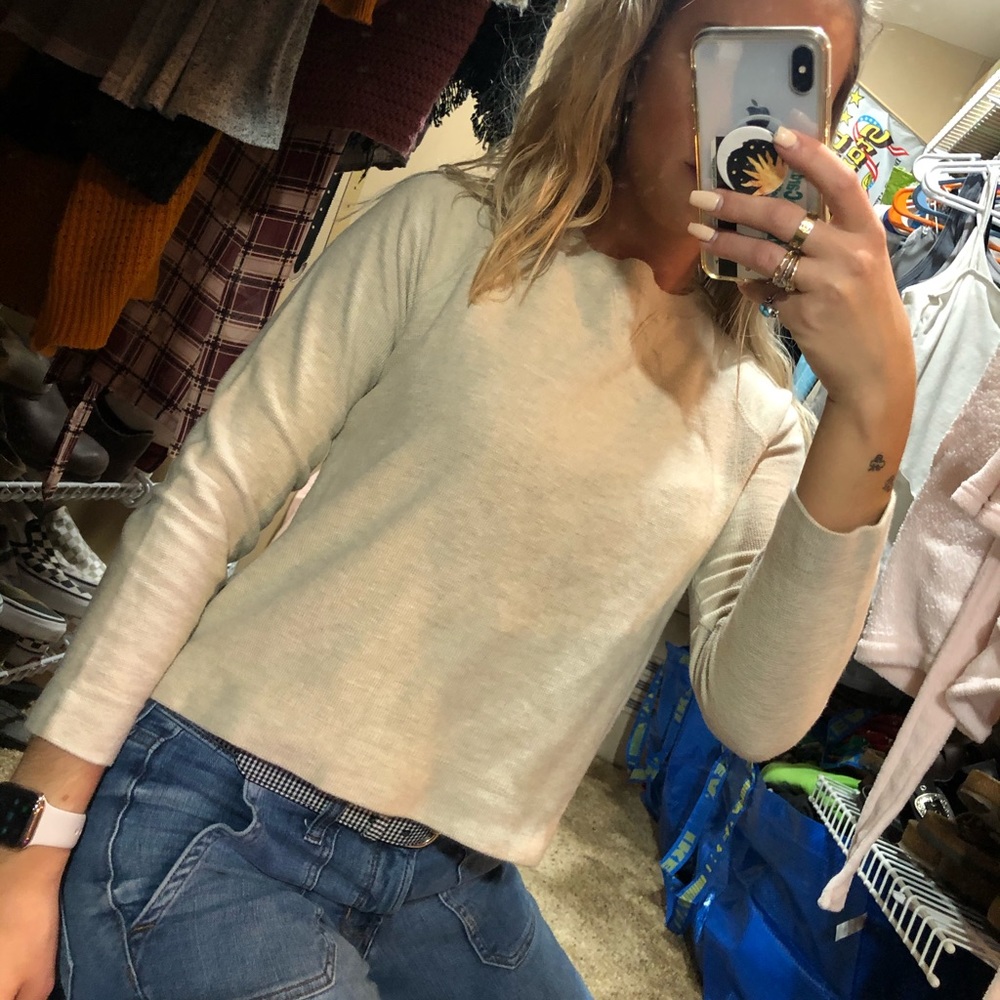 Crazy horse thermal crop top